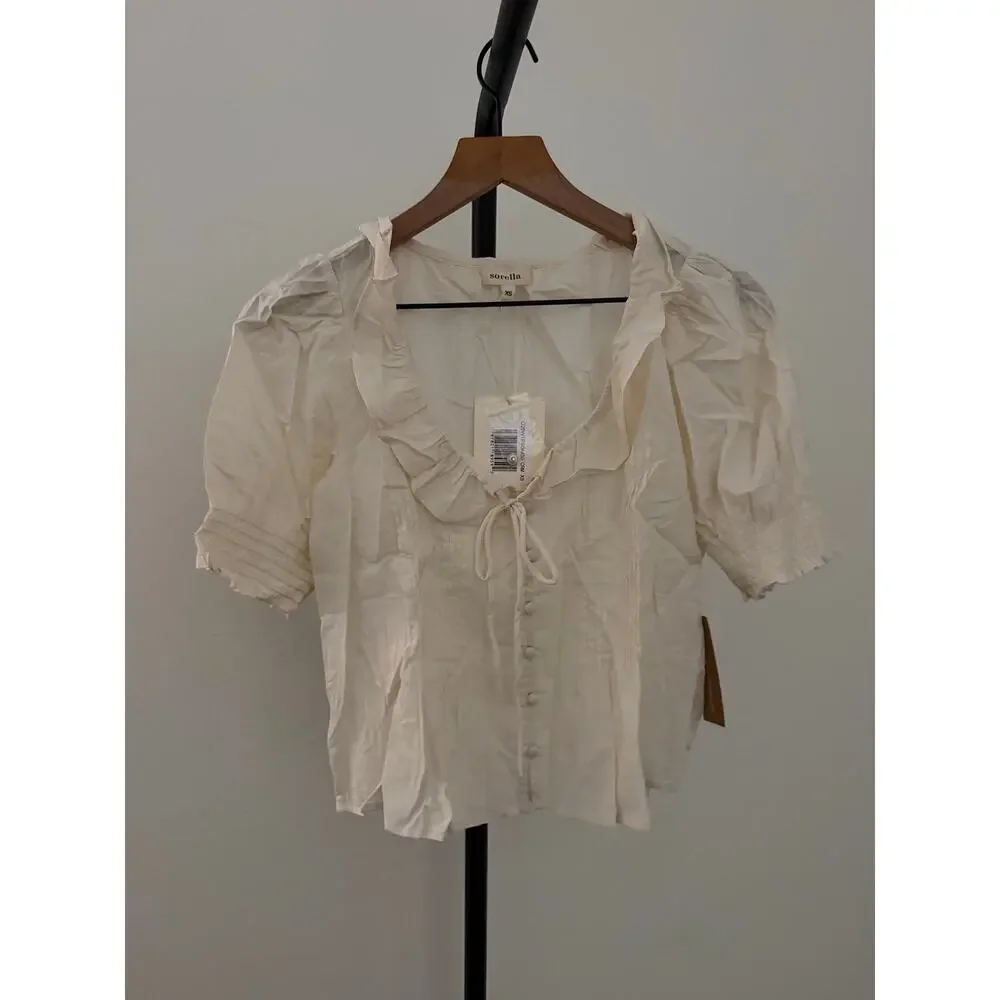 sorella Maysilee Cotton Top cream size XS $147